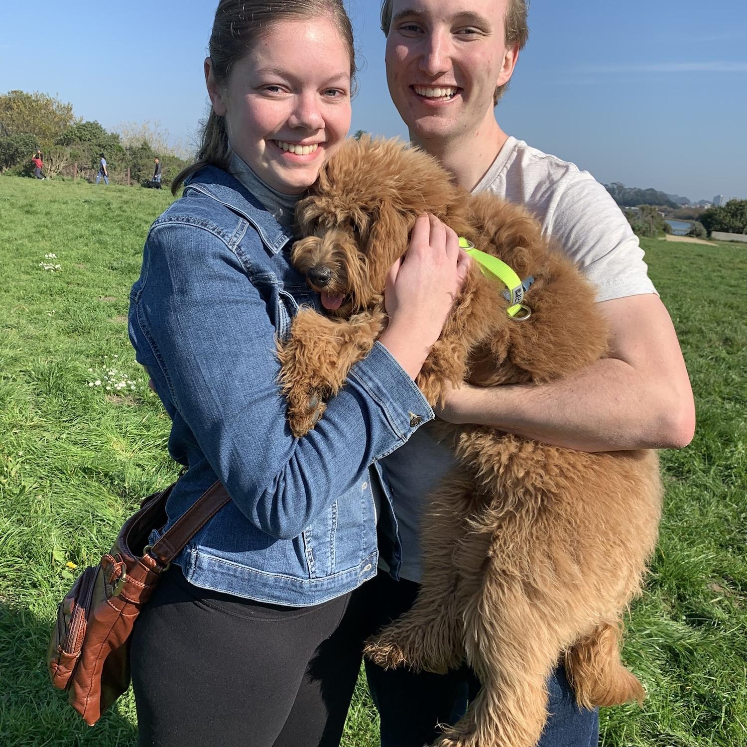 At Doodlefest in SF with our friends Brian and Jessie’s dog Gouda