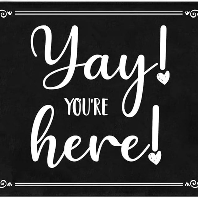 Doormat Yay! You're Here Indoor Outdoor with Rubber Backing Rug Non-Slip Doormat, Easy to Clean Entry Front Floor Mat, 30 x 18 Inches, Picture17