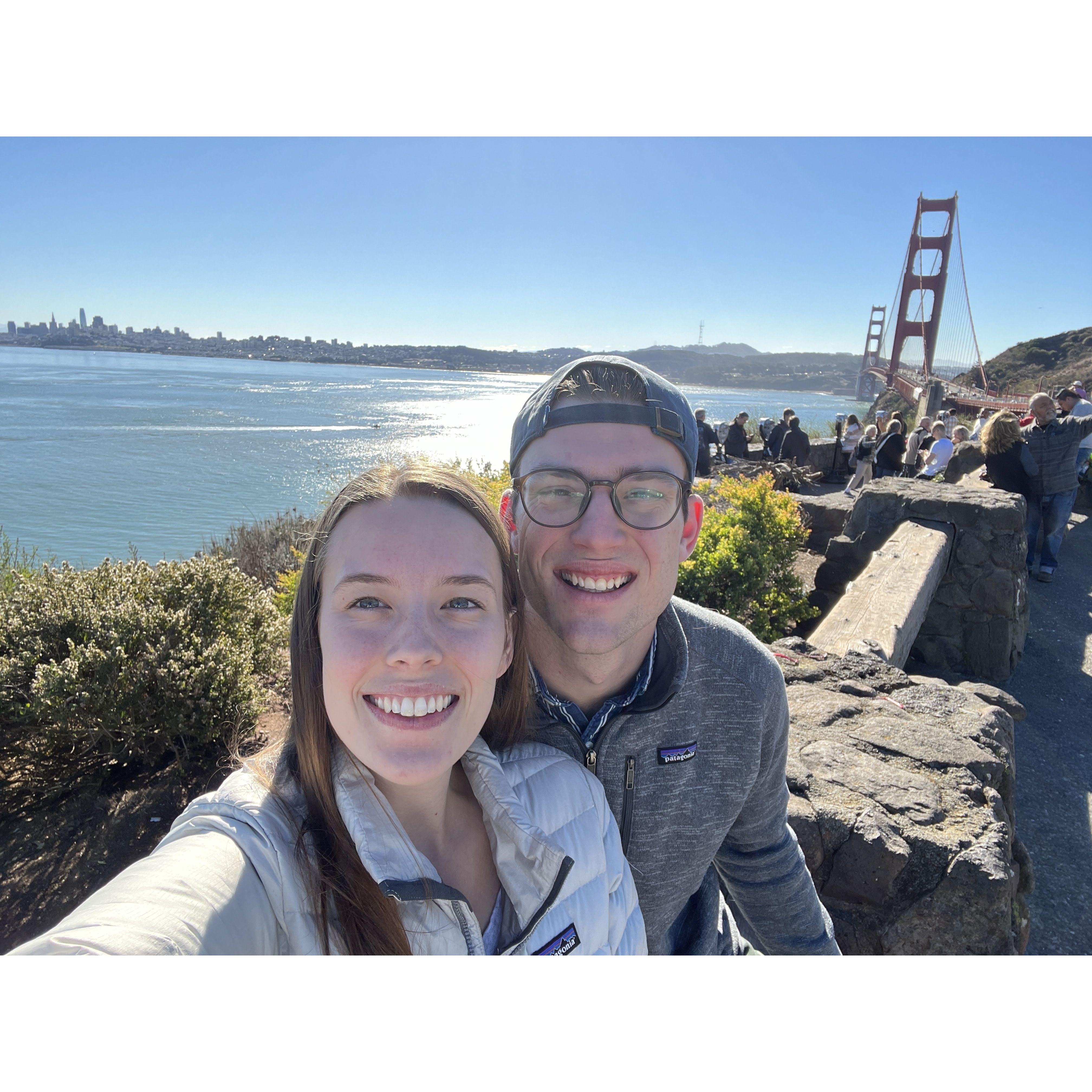 A very sunny Golden Gate Bridge