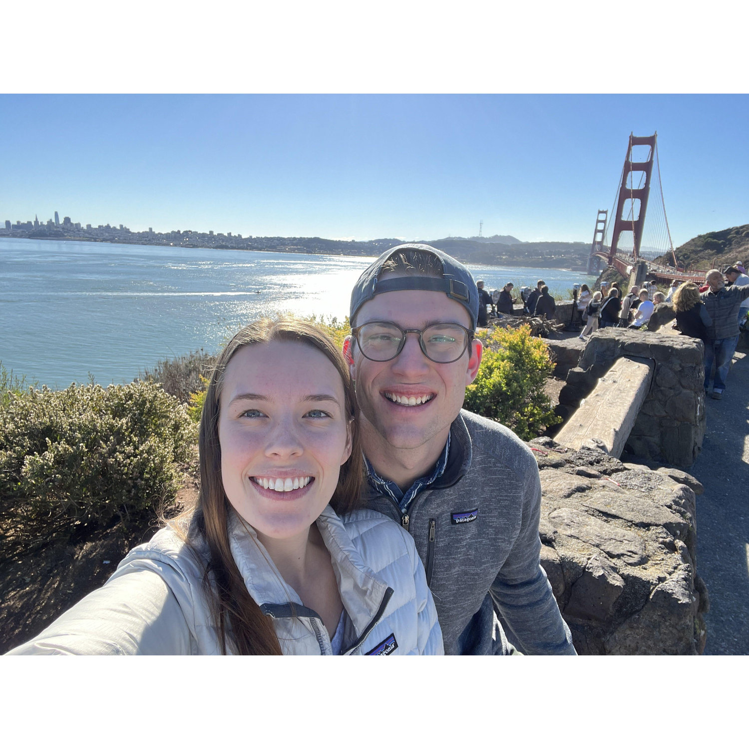A very sunny Golden Gate Bridge