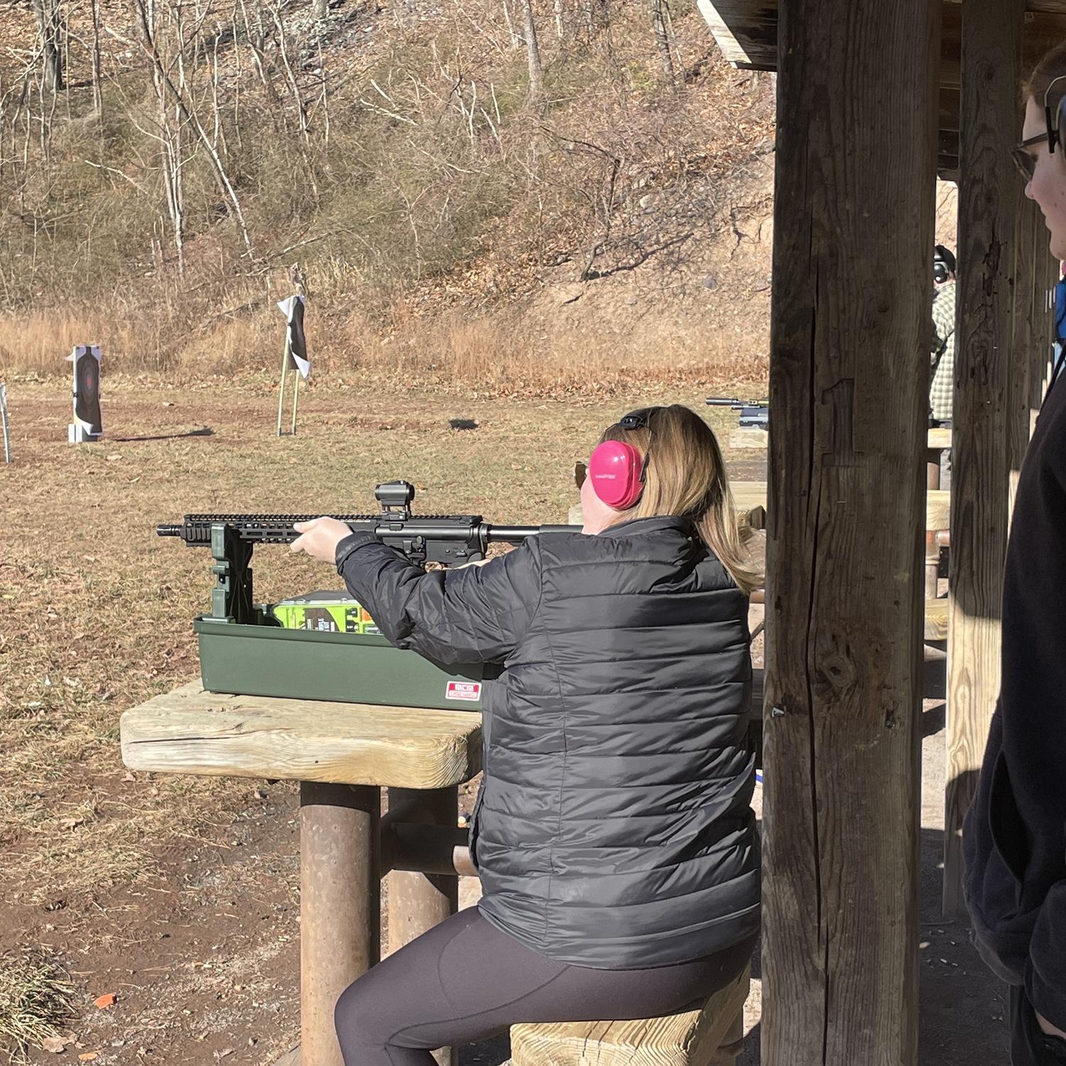 Jen laying it down at the shooting range in Roanoke, VA!