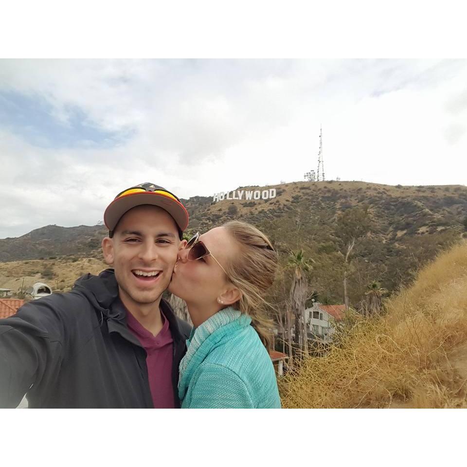 Hike to the Hollywood Sign. Spring, 2016.