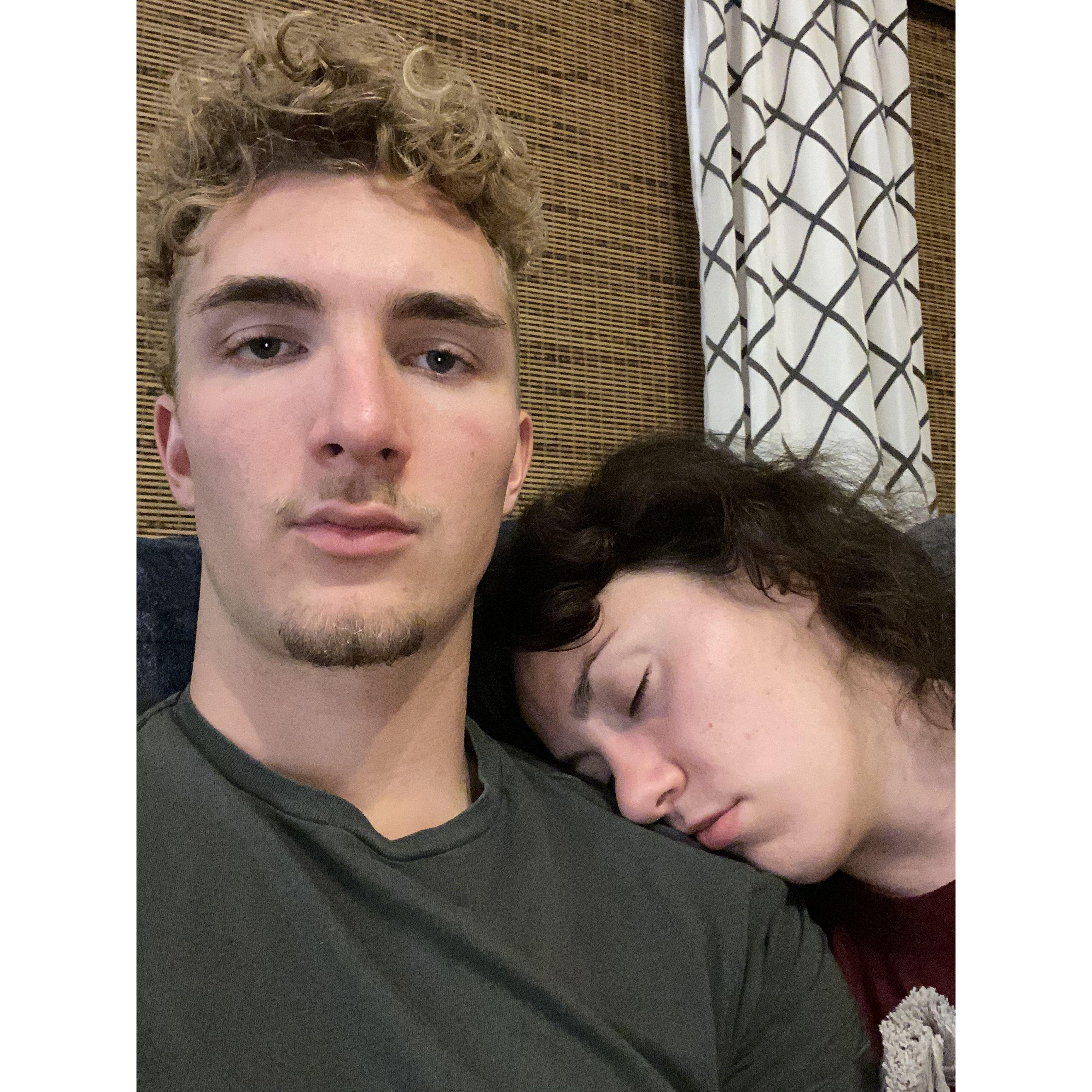 Carson takes a lot of selfies like this...