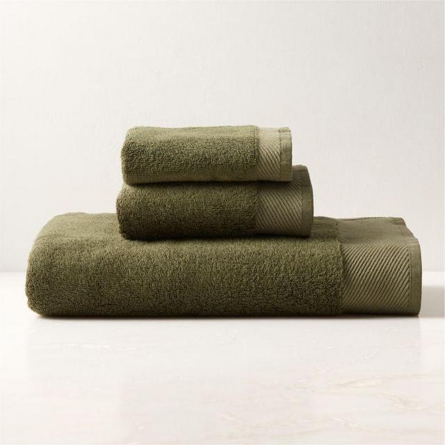 Arlow Organic Cotton Green Bath Sheet Set