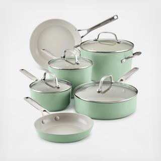 Hard Anodized Ceramic Nonstick 10-Piece Cookware Set