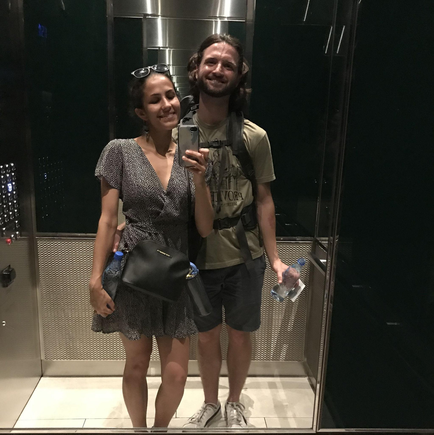 elevator selfie in NYC