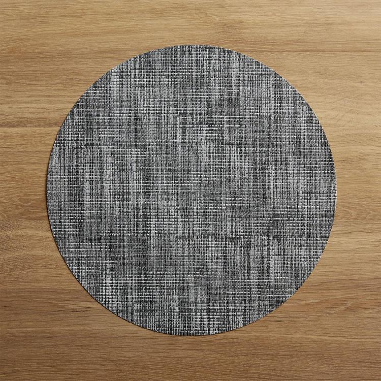 Chilewich Round Crepe Vinyl Placemat, Chilewich Round Blue Placemats