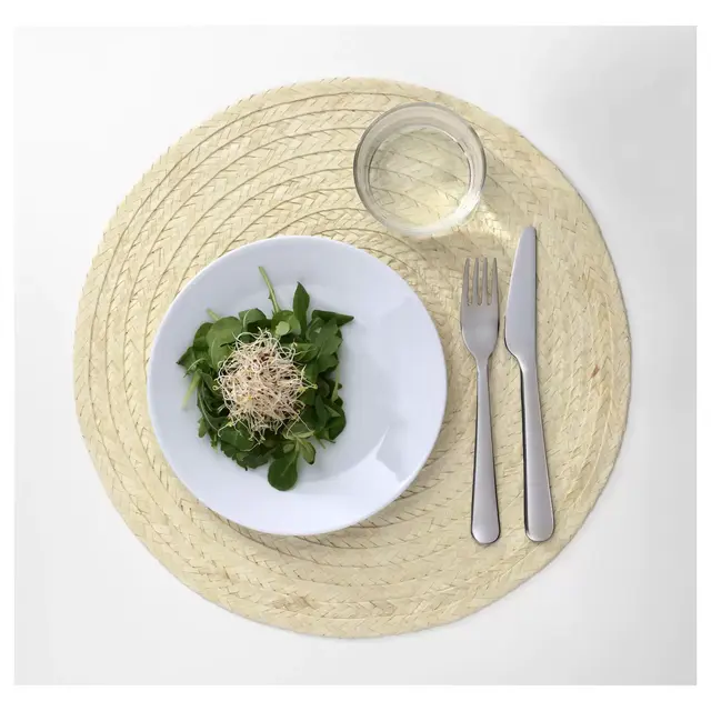 SLUTEN Place mat, palm leaf, natural, 15 "