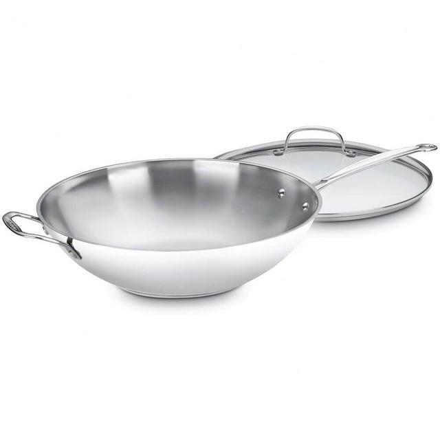Cuisinart 14 in. Stainless Steel Wok with Lid