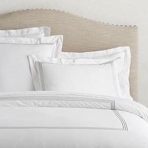 Grand Organic Duvet Cover, King/Cal. King, Gray Mist