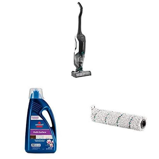 BISSELL, 2554A CrossWave Cordless Max All in One Wet-Dry Vacuum Cleaner with BISSELL 1789G MultiSurface Floor Cleaning Formula (80 oz) and BISSELL 2787 CrossWave Cordless Max Mulit-Surface Brush Roll