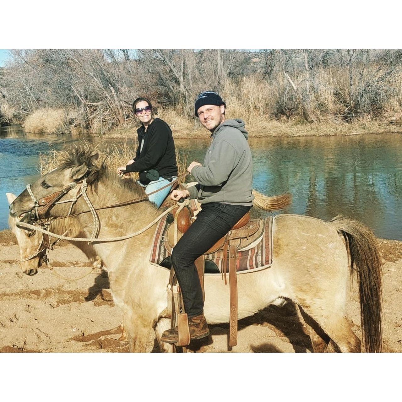 Horseback riding in Sedona, AZ, Christmas 2023