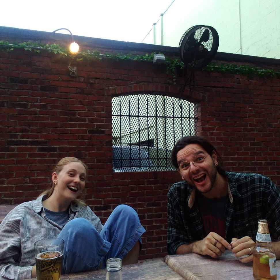 Us at the neighborhood bar!