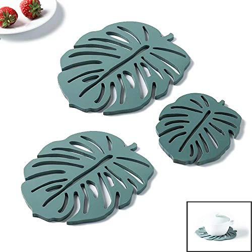 Wooden Trivet Mat Set Trivet for Hot Dishes Hot Pads Pot Mat Kitchen Countertop Table Decor Heat Resistant Set of 3