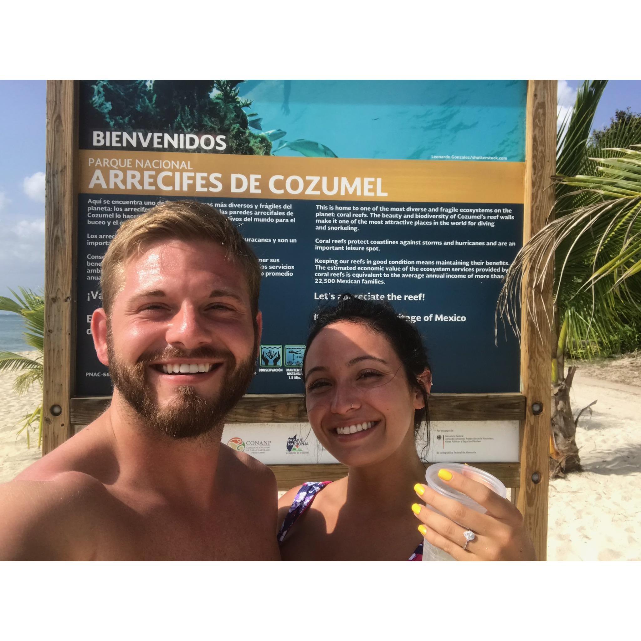The beach where Austin popped the question