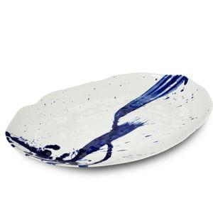Burlington Artisan Blue Oval Platter Large