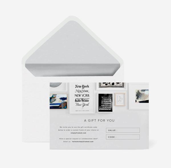 Simply Framed digital gift card