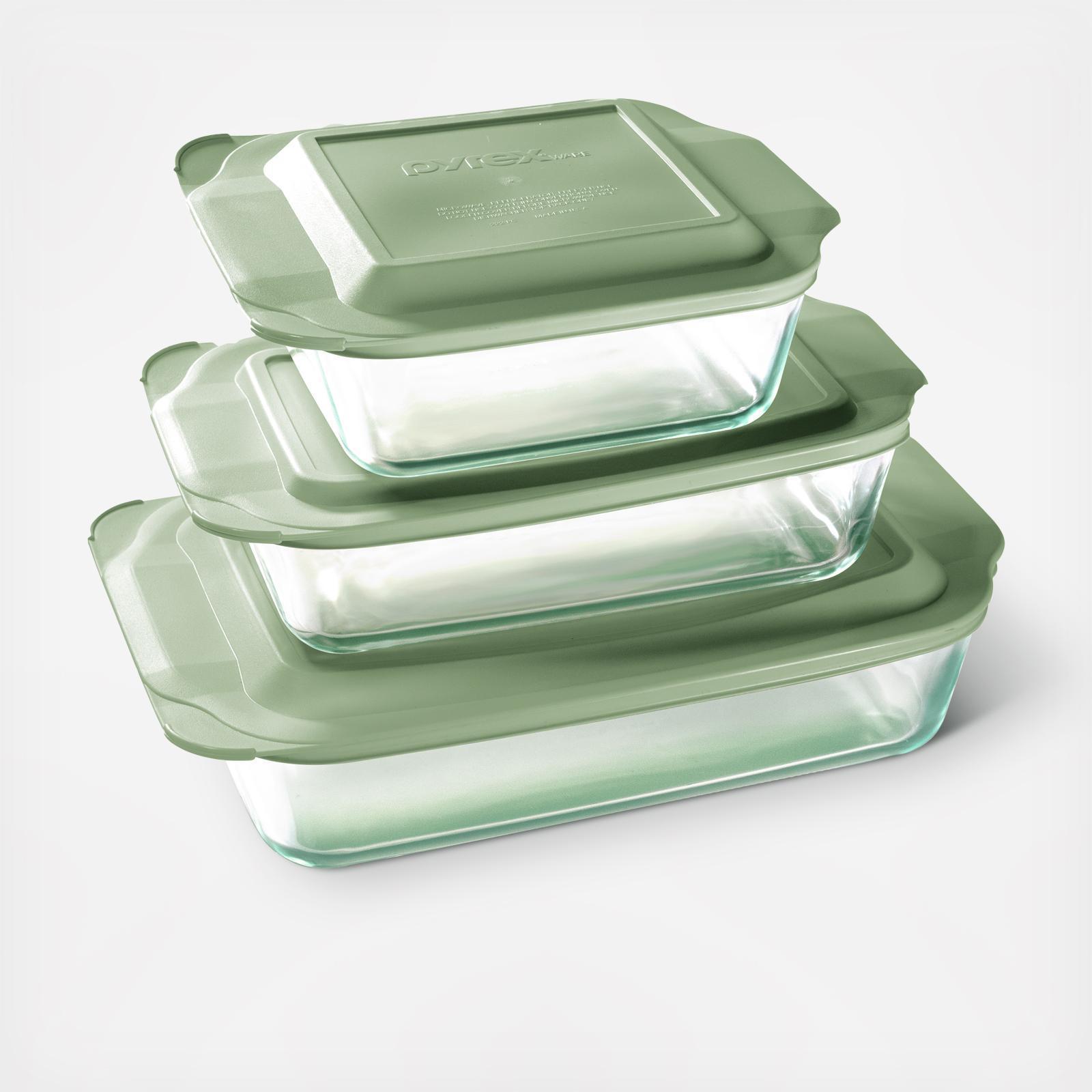 Pyrex Deep Baking Dish Set (6-Piece, BPA-Free Lids), Model