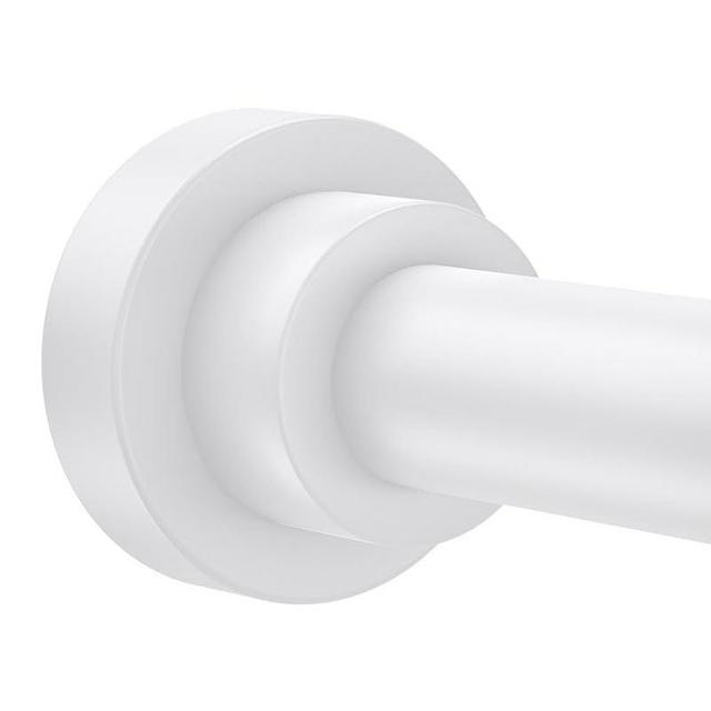 Shower Curtain Rod 31-80 in Adjustable Curtain Rod No Drilling Tension Shower Rod Stainless Steel for Bathroom Room Divider, White
