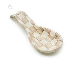 Mocha Check Spoon Rest