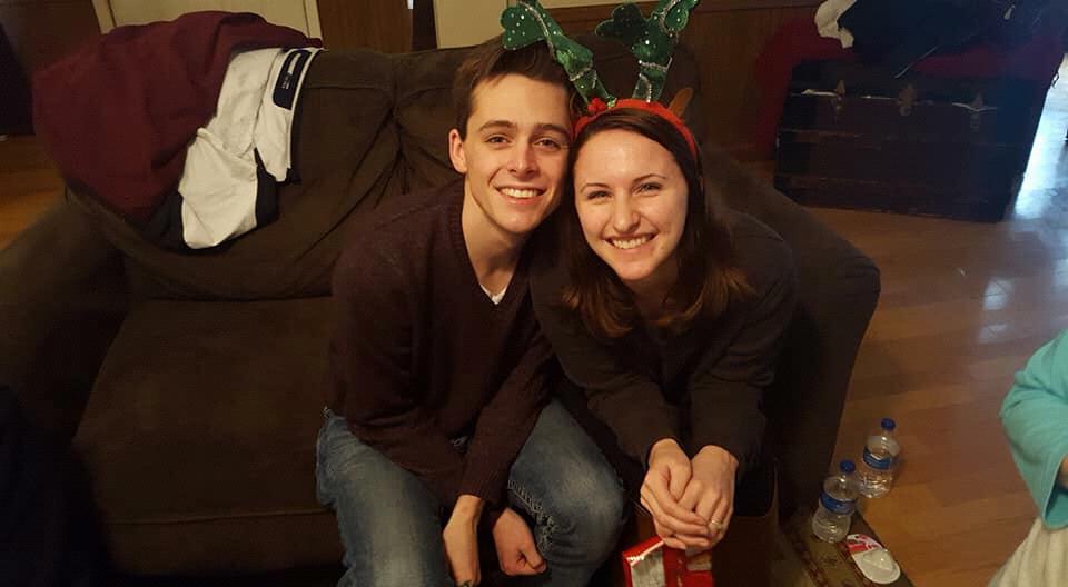 Our first Christmas together (taken at my house)! Balancing between two different families was difficult but I wouldn't have had it any other way this year.