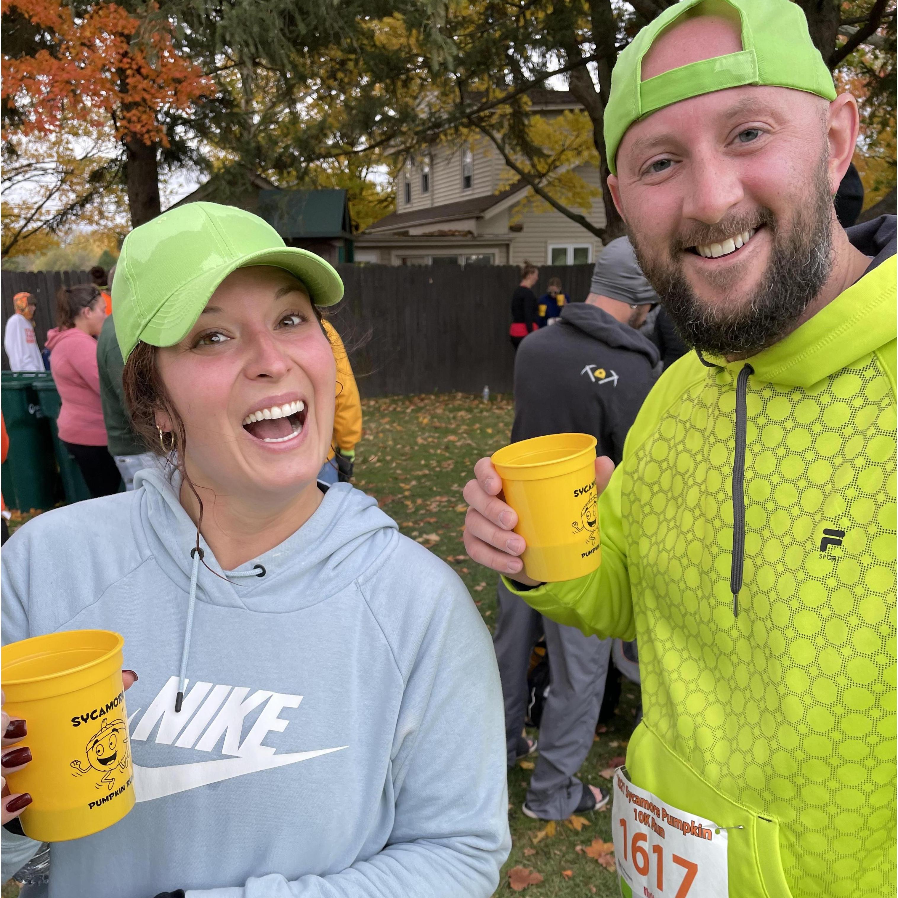 We ran our first 10K together every step of the way (without walking)!