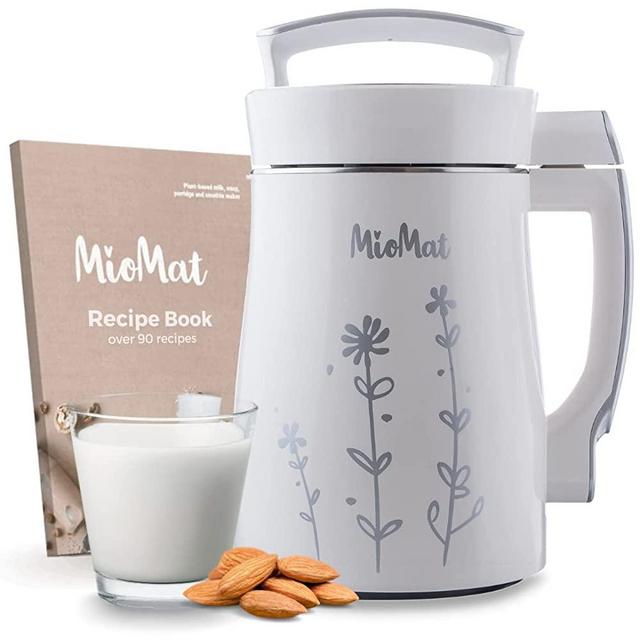 MioMat 8in1 Plant-based Milk Maker | Soy Milk, Almond milk, Oat Milk, Rice Milk, Cashew Milk, Nut Milk| + Soups, Porridges and Smoothies | FREE Recipe Book | Self-Cleaning | Raw Milk Program | Stainless Steel