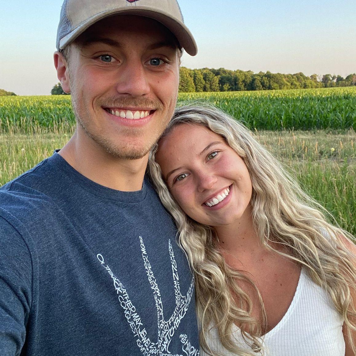 A glimpse at one of the many cornfields near Blue Mounds, WI during Logan's time visiting Basia during her internship. (2023)