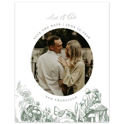 Green Rustic Wedding Digital Save the Date - Kalinda Photo