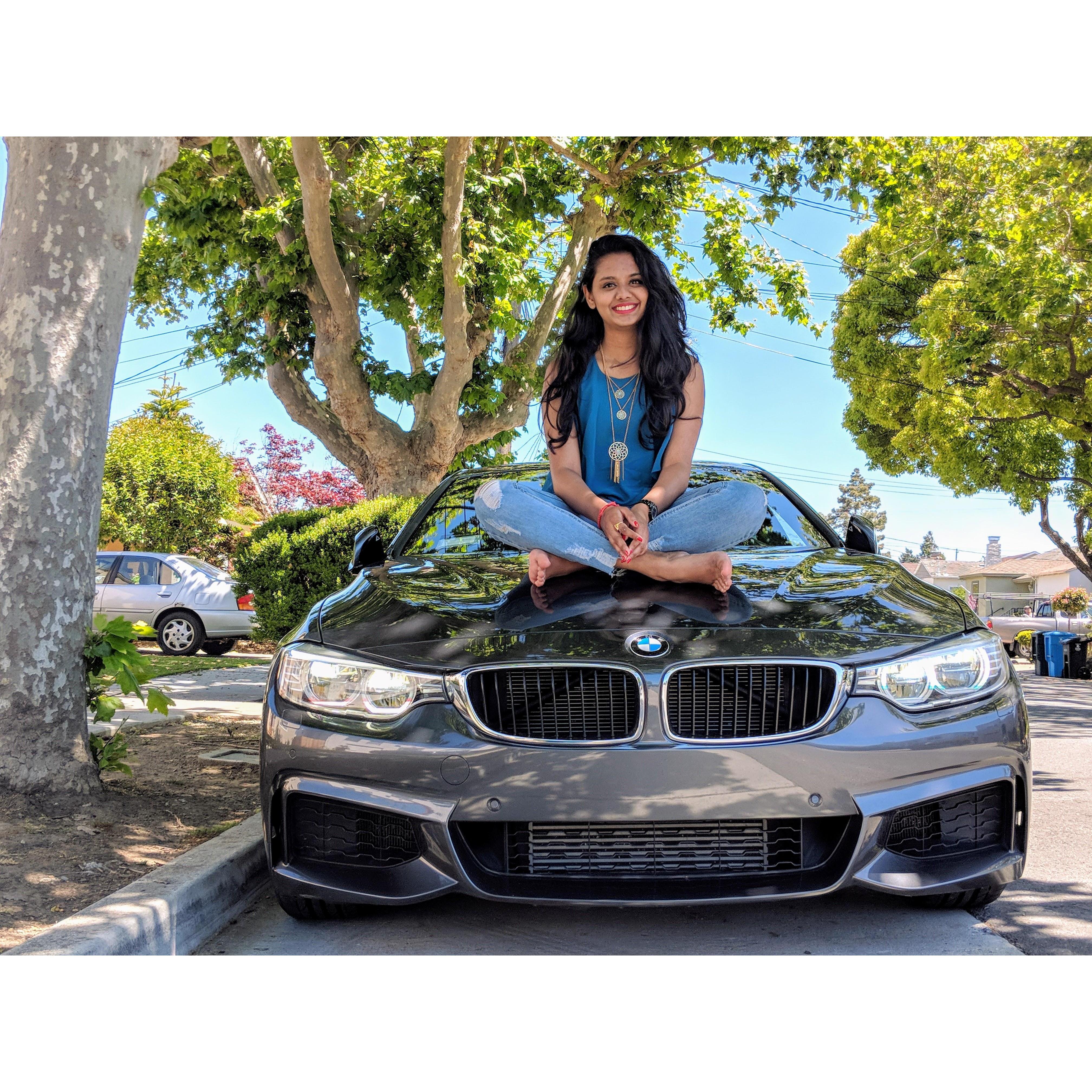 Our First Car!!
Probably the only person I would allow to sit on the car!