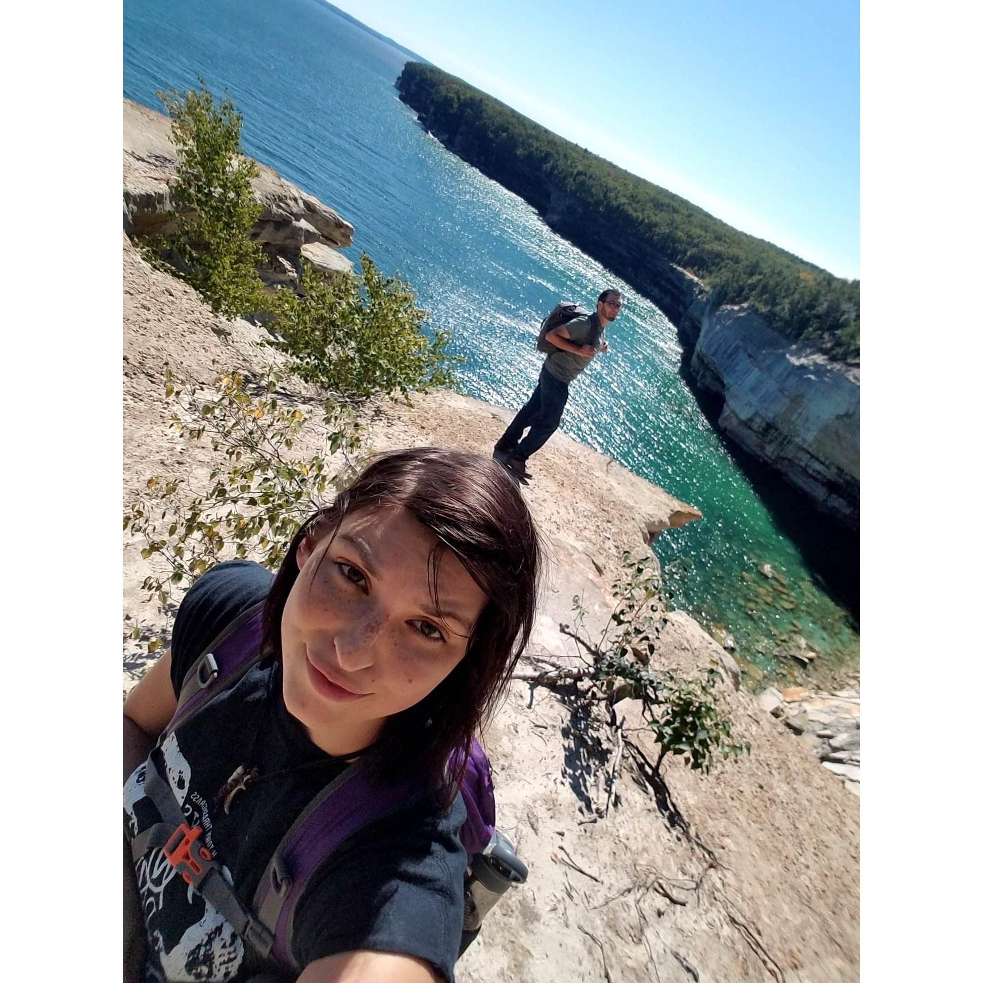 Hiking at Pictured Rocks