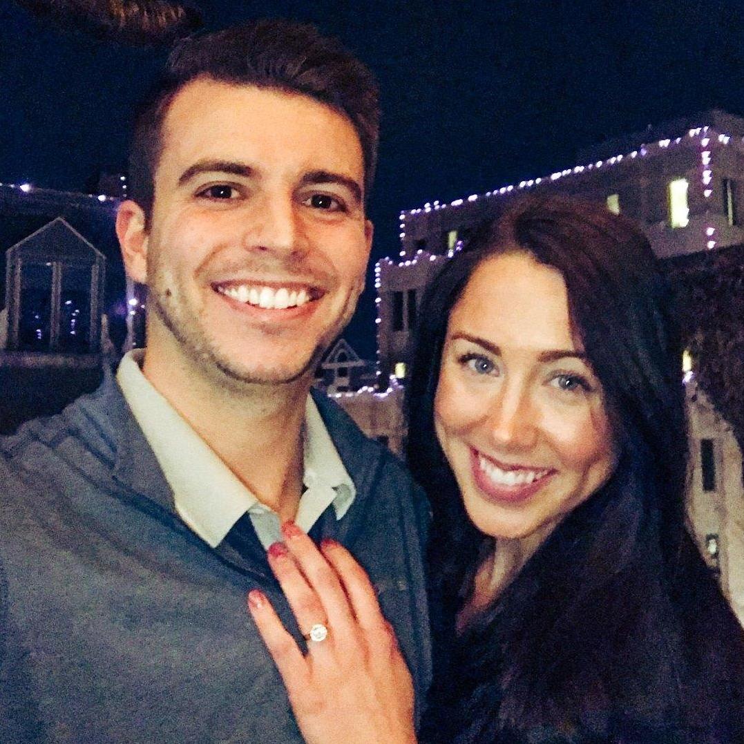 Right after Jon proposed in downtown Fort Worth!