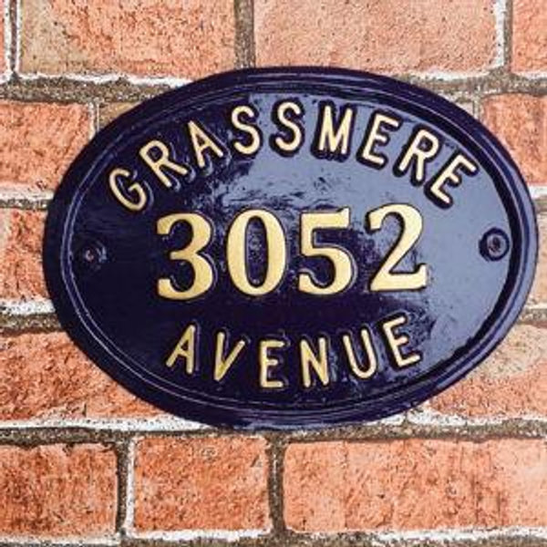 Colonial Style House Number