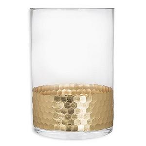 Home Essentials & Beyond Etched Honeycomb Hurricane in Gold