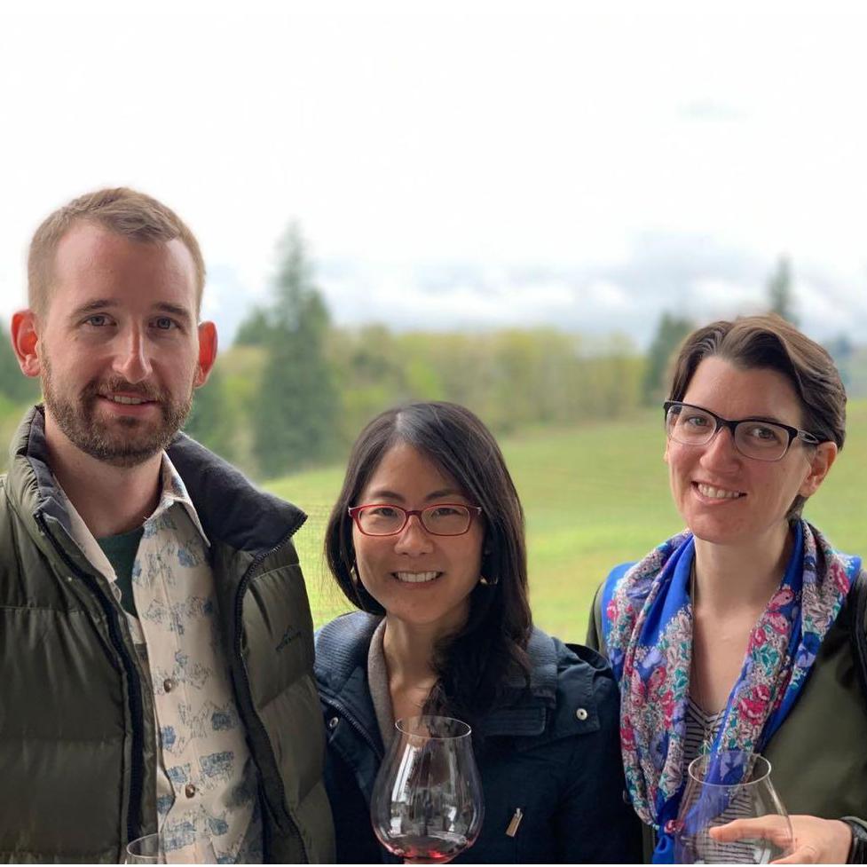 Wine tasting near Eugene, OR with Lee's sister Mariah. 4/2019.