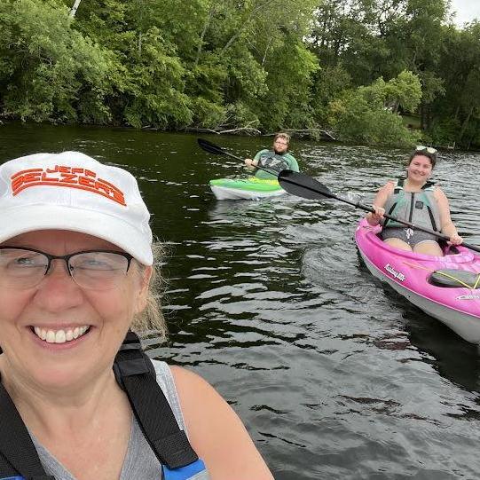 Us kayaking with Cara (Dalton's mom) on a family vacation.