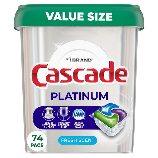 Cascade Fresh Platinum Action Pacs - 74ct