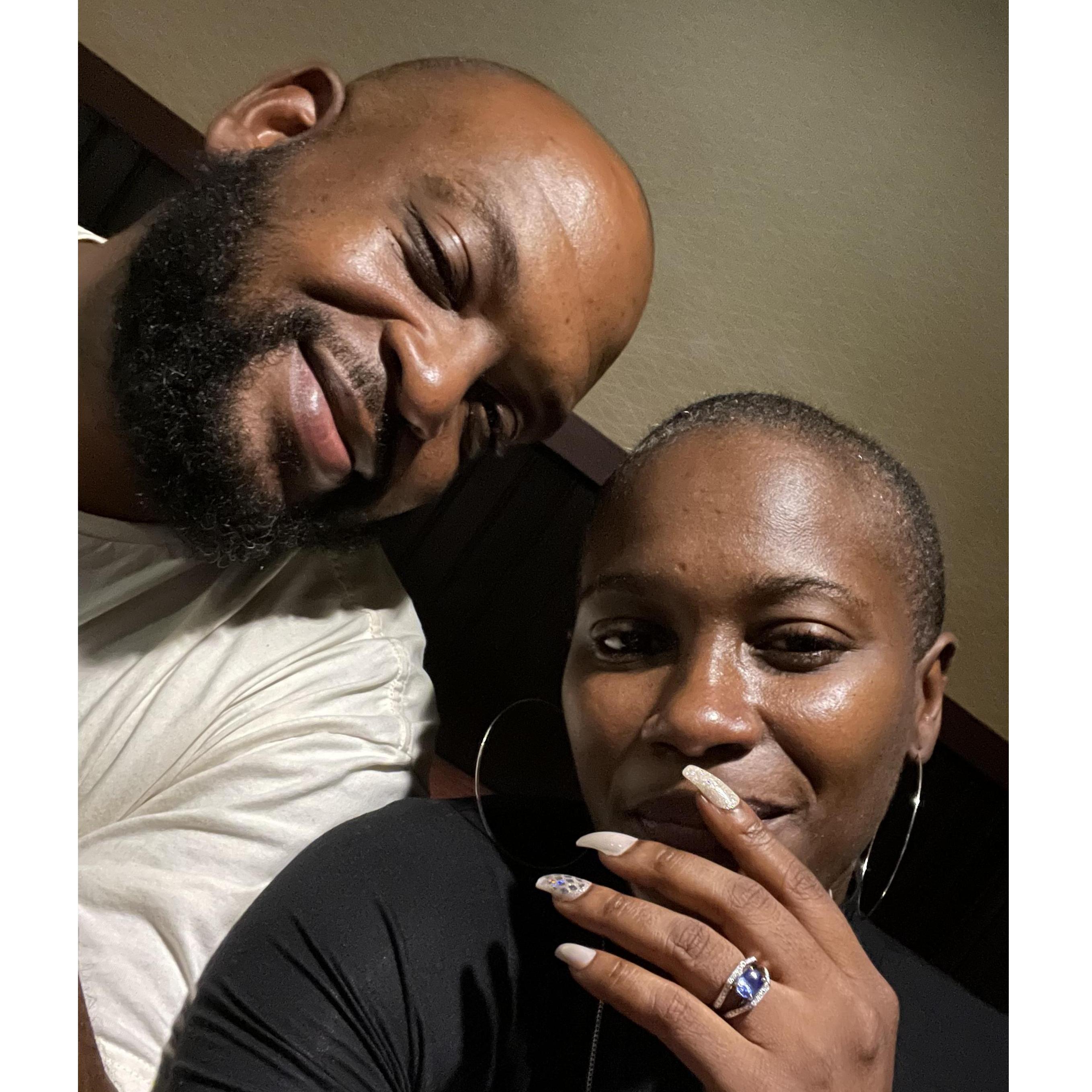 One of our first date nights after our engagement.