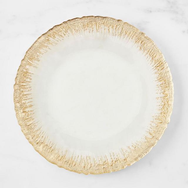 Glass Holiday Charger, Burst Gold