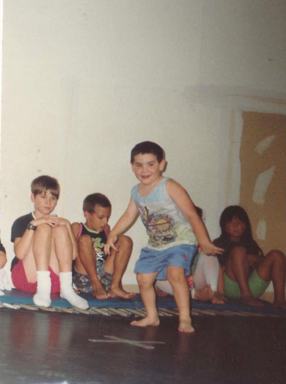 Gene in his gymnastics class