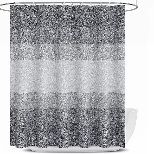 Olanly Waffle Shower Curtain 72x72 Inches, 260 GSM Heavyweight Fabric, Machine Washable, Waterproof, Hotel Luxury Spa, Simple Modern Grey Shower Curtains for Bathroom, Guest Bath, Stalls and Tubs