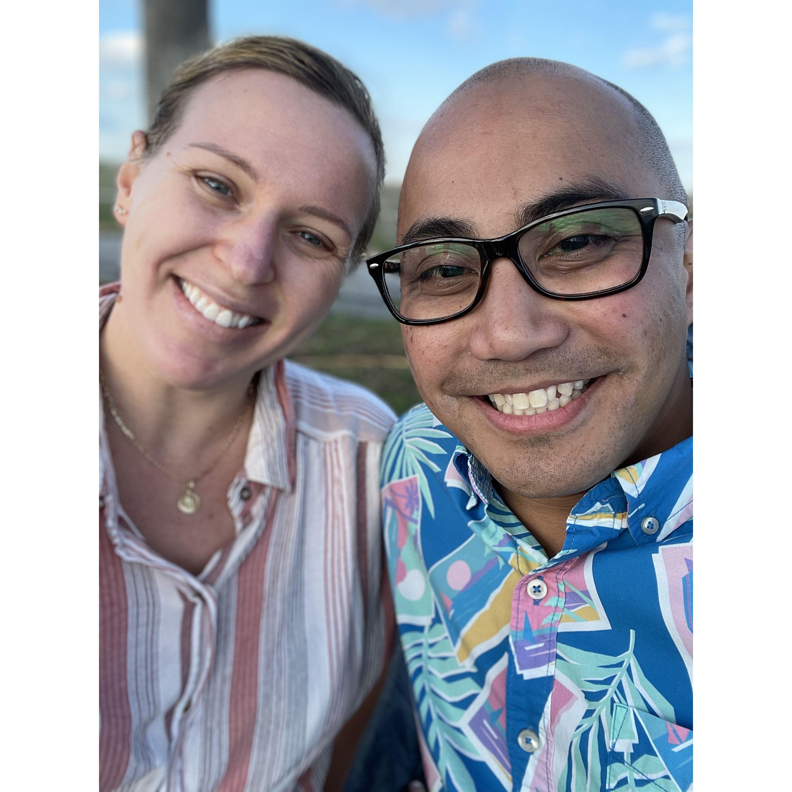 Pitt Street Bridge to watch the sunset and views of the Charleston harbor