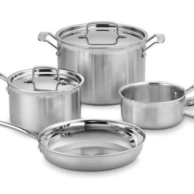 Cuisinart MCP-7N MultiClad Pro Stainless-Steel Cookware 7-Piece Cookware Set