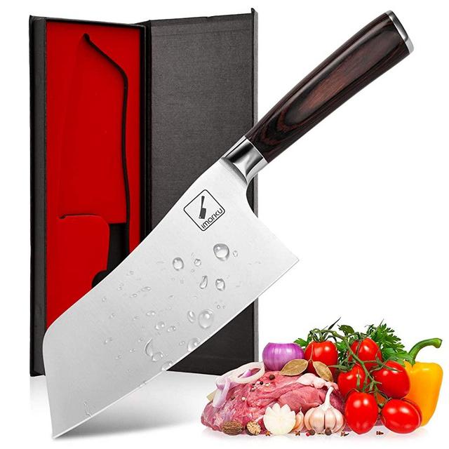 Meat Cleaver - imarku Cleaver Knife German High Carbon Stainless Steel Butcher Knife to Cut Meat and Vegetables, Professional Chefs Knife for Kitchen and Restaurant - 7 Inches