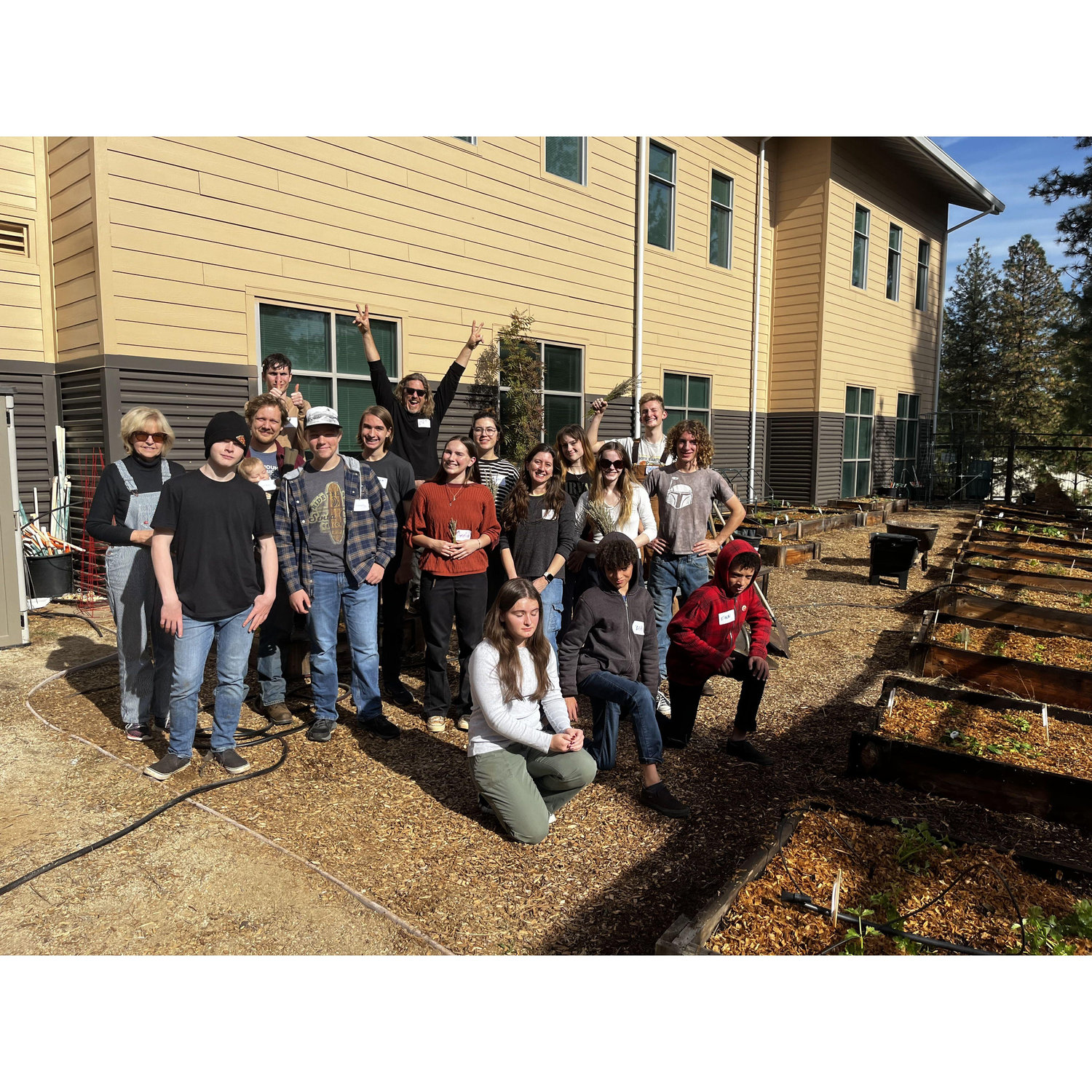 We worked in the garden at Sierra College