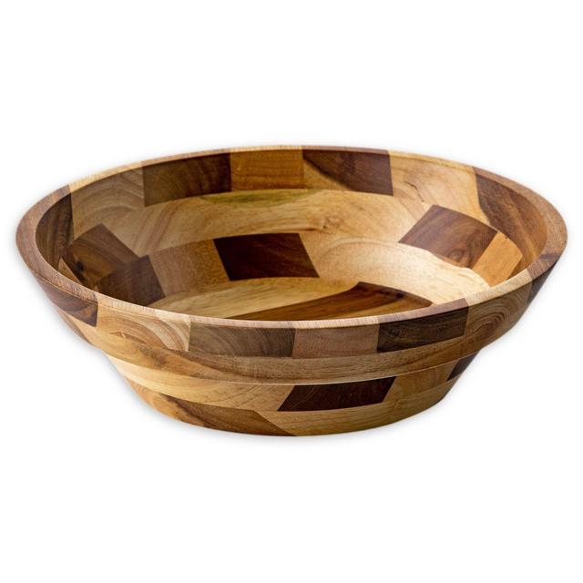 Casa Bellante Rubberwood 12-Inch Serving Bowl