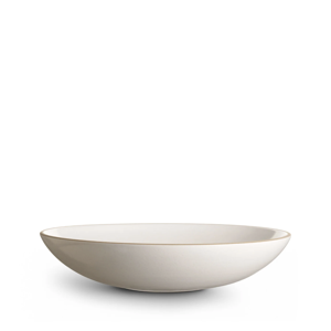 Opaque White Shallow Salad Bowl