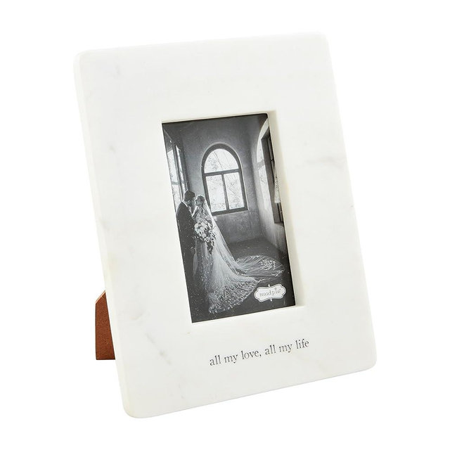Mud Pie Marble Wedding Frame; 7 1/2" X 9 1/2"