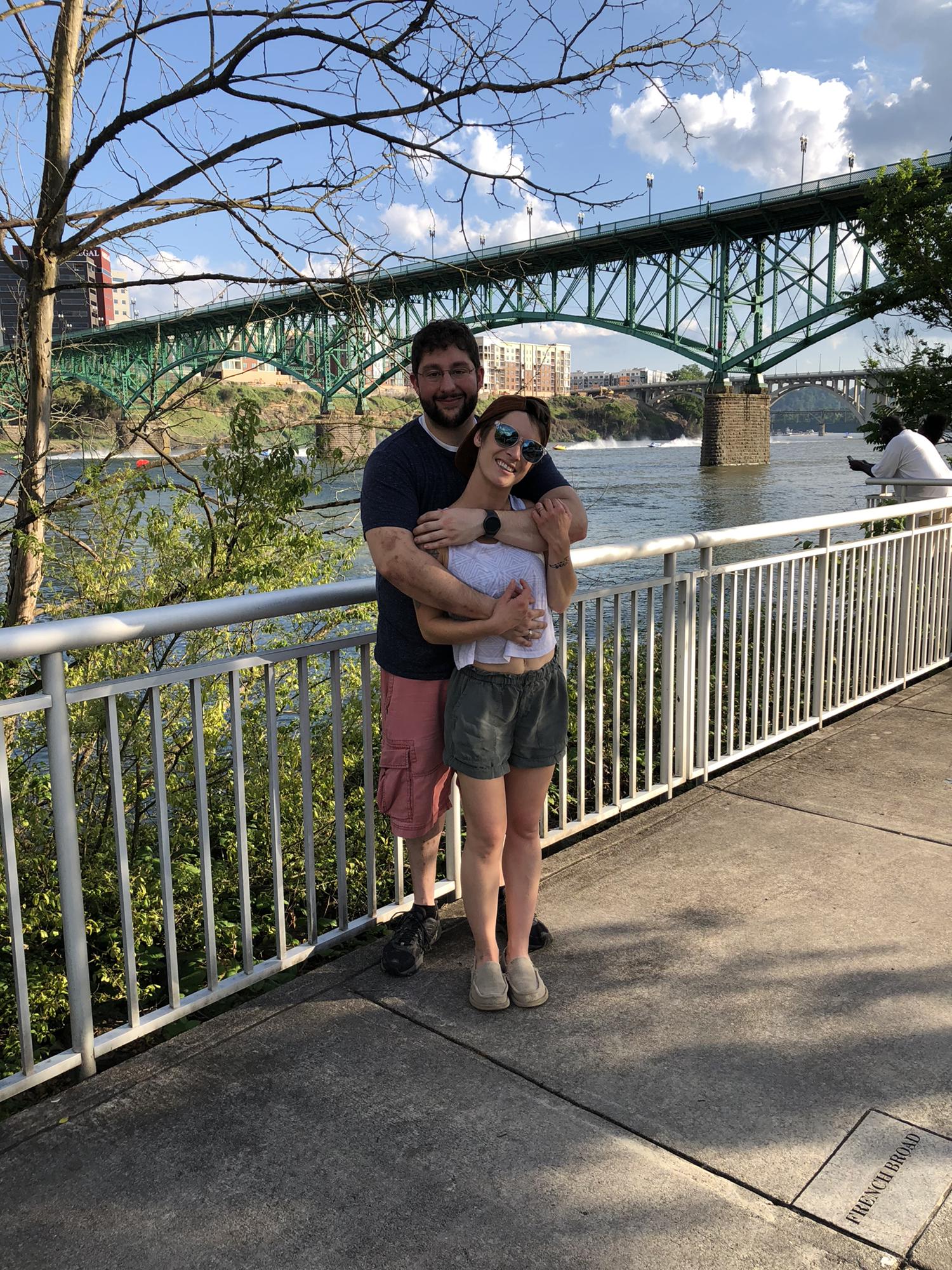 One of our first pictures with each other in the Summer of 2018! Down by the Tennessee River on a joy walk.