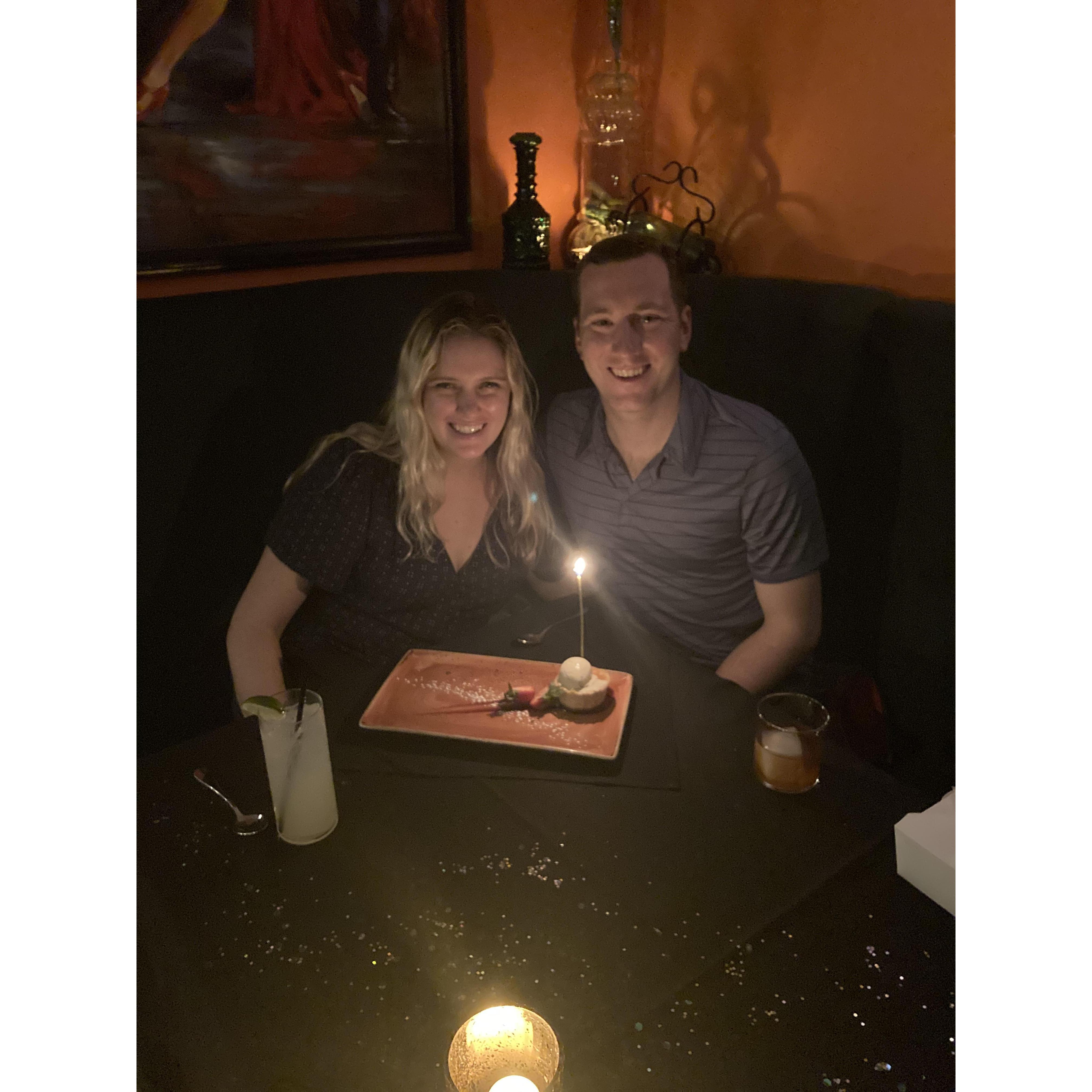 Celebratory engagement dinner at Alfio's in Hyde Park!